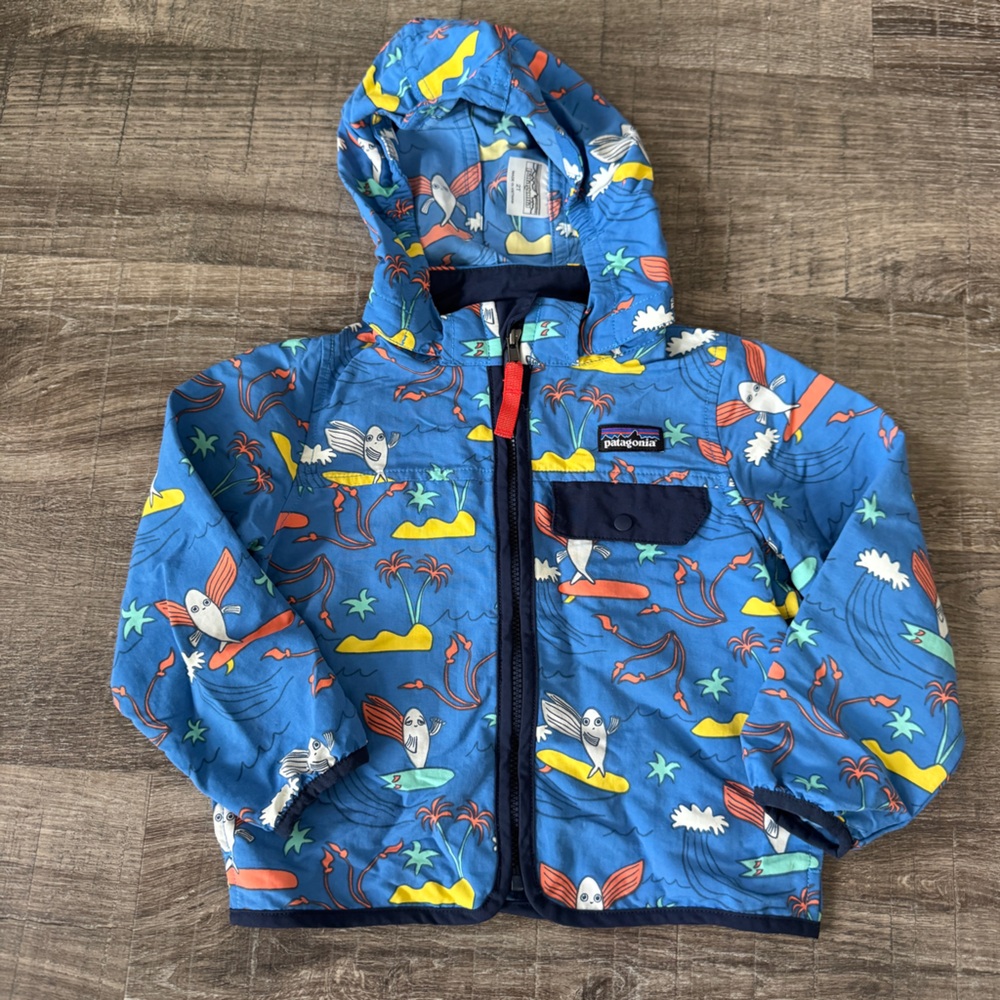 Patagonia Baby Baggies Jacket Palm Trees Creatures